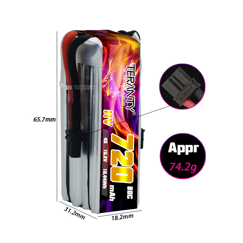 TERANTY 720mAh 4S 15.2V HV Bat - Drone Racing Battery ulasan dan harga